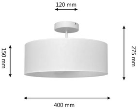 Lampadario a sospensione con supporto rigido ALBA 3xE27/15W/230V bianco