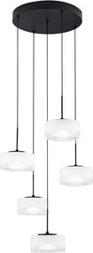 Lampadario LED glamour LED-EMILY-S5 nero 5500 lumen, LUCE AMBIENTE DESIGN