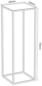 Portafiori  70x24 cm nero