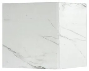 Pensile cubotto sospeso con anta Marmo Bianco 30x30 cm