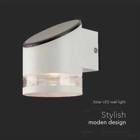 Applique a LED solare con sensore LED/1W/3,7V IP54 3000K 1200 mAh bianco