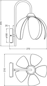 Osram - Lampada da parete DECOR RATTAN 1xE27/15W/230V beige/nera