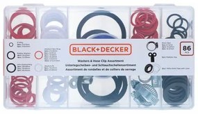 Set di guarnizioni, rondelle e morsetti Black  Decker 86 Pezzi