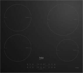 Beko - hii 64200 mt: Piano a Induzione, 4 Zone, 60 cm. Colore del prodotto: Nero, Posizionamento dell'apparecchio: Da incasso, Dimensione della