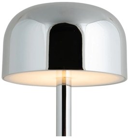 Lampada da tavolo a LED in argento con paralume in metallo (altezza 24,5 cm) James - Leitmotiv