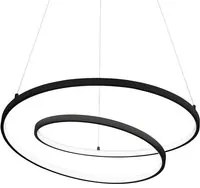 Sospensione Moderna Oz Metallo Nero Led 48W 3000K Luce Calda D60Cm Dali