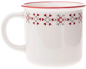 Tazza bianca in porcellana a tema natalizio 380 ml – Dakls