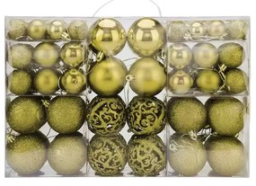 Confezione 100 Palline di Natale Colore Gold, Palle di Natale Diametro 3/4/6 cm, Addobbi E Decorazioni per Albero di Natale, Colore Oro