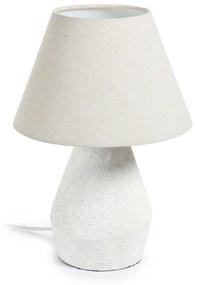 Kave Home - Lampada da tavolo Noara in magnesio finitura bianca