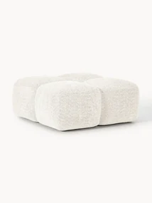 Poggiapiedi da divano in teddy-bouclé Tayla