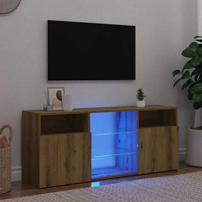 Mobile Porta Tv Con Led Artigianale 120x30x50 Cm Multistrato /