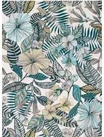Matthew Williamson Carta da parati Valldemossa - Ivory/ Sea Blue/ Pebble