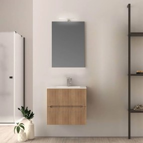 Mobile bagno 60 cm cannettato Rovere Tabacco Riga