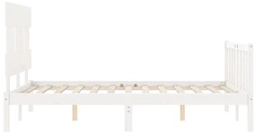 Giroletto con Testiera Bianco Small Double Legno Massello