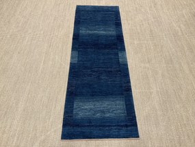 Loribaft Tappeto 90x270 Blu (Iran) Annodato A Mano