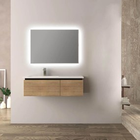 Mobile bagno rovere tabacco 100 cm Mono Slide