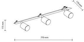 Faretto da incasso NEX 3xGU10/10W/230V bianco