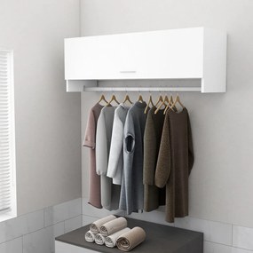 Armadio Bianco 100x32,5x35 Cm İn Legno Multistrato /