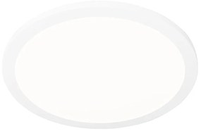 Plafoniera bianca 40cm rotonda con LED dimmerabile a 3 livelli IP44 - Steve