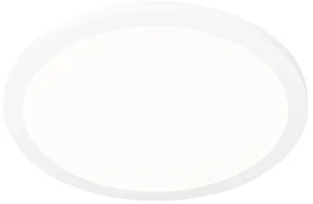Plafoniera bianca 40cm rotonda con LED dimmerabile a 3 livelli IP44 - Steve