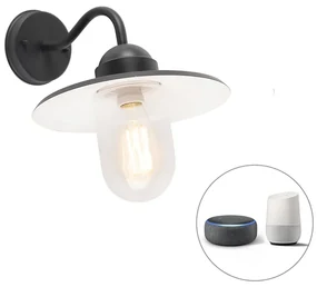 Lampada da parete rustica intelligente antracite IP44 incl. wifi E27 - Kansas