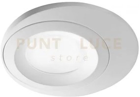 Gfa1200- faretto incasso 1 luce liscio bianco in alluminio tondo d....