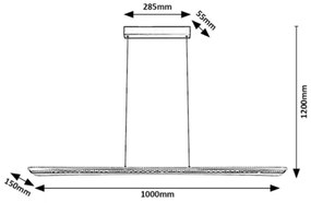 Rabalux 72026 - Lampadario LED a sospensione su cavo NORAEL LED/40W/230V 3000K