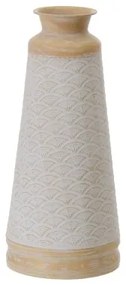 Vaso 22 x 22 x 49,5 cm Naturale Metallo Bianco