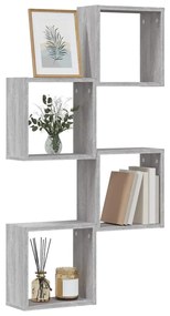 Mensole Parete A Cubo 4 Pz Grigio Sonoma 30x15x30 Cm /