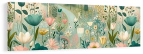 Quadro su tela – Prato in fiore nella valle silenziosa