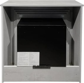 Camino a bioetanolo da terra BELLINI Effetto Cemento Made in Italy L96 x P35 x H96