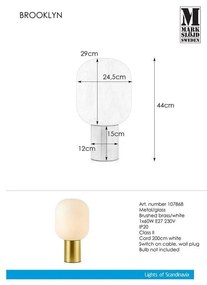 Lampada da tavolo in ottone spazzolato Brooklyn - Markslöjd