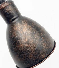 Brilagi - Lampadario LED sospeso su cavo RIDDY 1xE27/60W/230V rame/patina