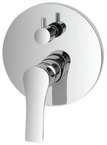 Set miscelatori lavabo alto bidet e doccia con deviatore in ottone Flat