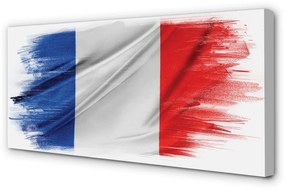 Quadro su tela Flag della Francia 100x50 cm