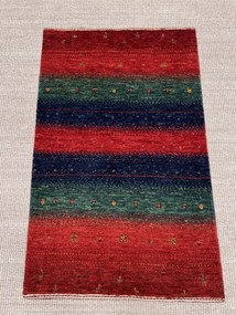 Loribaft Tappeto persiano 60x100 Verde (Iran) Annodato A Mano