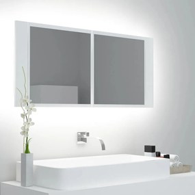 Specchio da Bagno con LED Bianco 100x12x45 cm in Acrilico