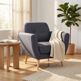 HANSEL - poltrona stile scandinavo in tessuto