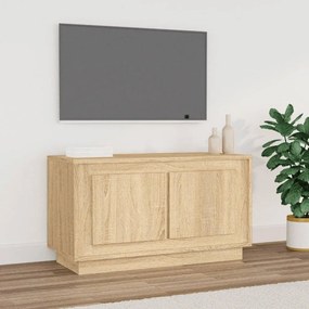 Mobile porta tv rovere sonoma 80x35x45 cm in legno multistrato