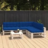 Cuscini per Divano Pallet 7 pz Blu Reale 314598