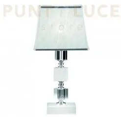 Lume/p livia lume 1 luce bianco- trasparente e cromo attacco e14 pa...