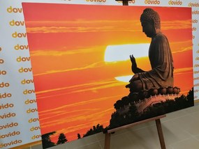 Quadro su tela – Statua di Buddha al tramonto