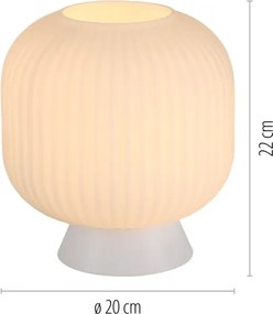 Schöner Wohnen 13573-16 - Lampada da tavolo NAMI 1xE27/25W/230V bianca