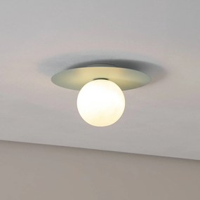TK Lighting Plafoniere Pixie, verde menta, vetro, Ø 25 cm, sfera, G9