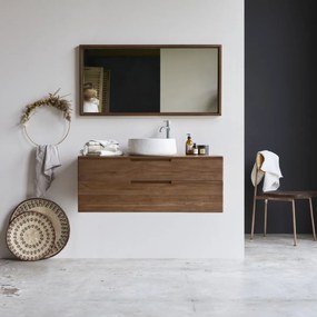 Tikamoon - Mobili da bagno in legno di teak massello riciclato 115 cm Baker