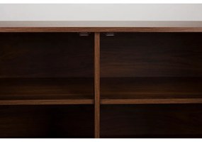 Cassettiera marrone con effetto noce 110x74x40 cm Stripes – White Label