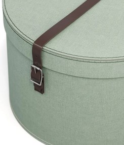 Scatole di cartone con coperchio color menta in set di 2 pezzi ø 37,5x25,5 cm Rut - Bigso Box of Sweden