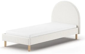 Letto singolo imbottito bianco con griglia 90x200 cm MOON - Vipack