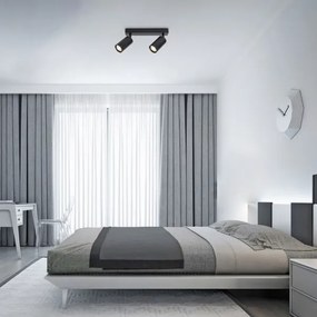 Rabalux 2085 - Faretto da binario SOLO 2xGU10/25W/230V nero