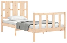 Giroletto con testiera 100x200 cm in legno massello